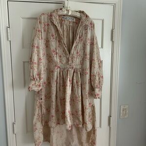 Magnolia Pearl Cream and Pink Floral Dress